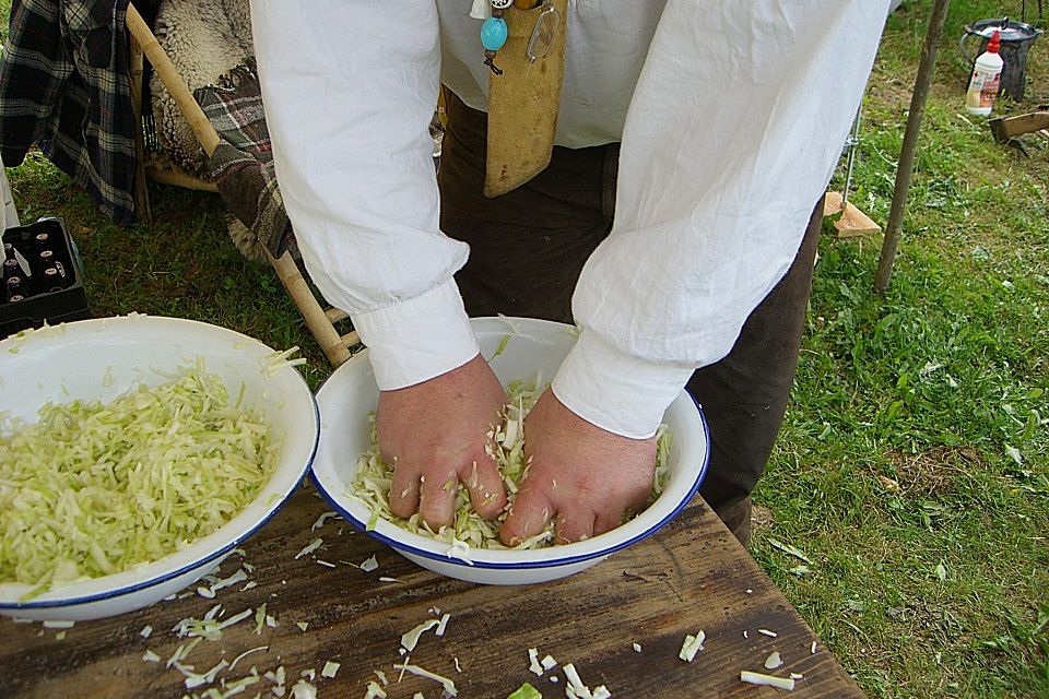 Junger Weißkohlsalat