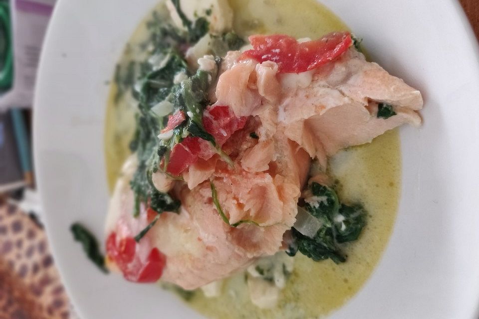 Lachs - Spinat - Auflauf