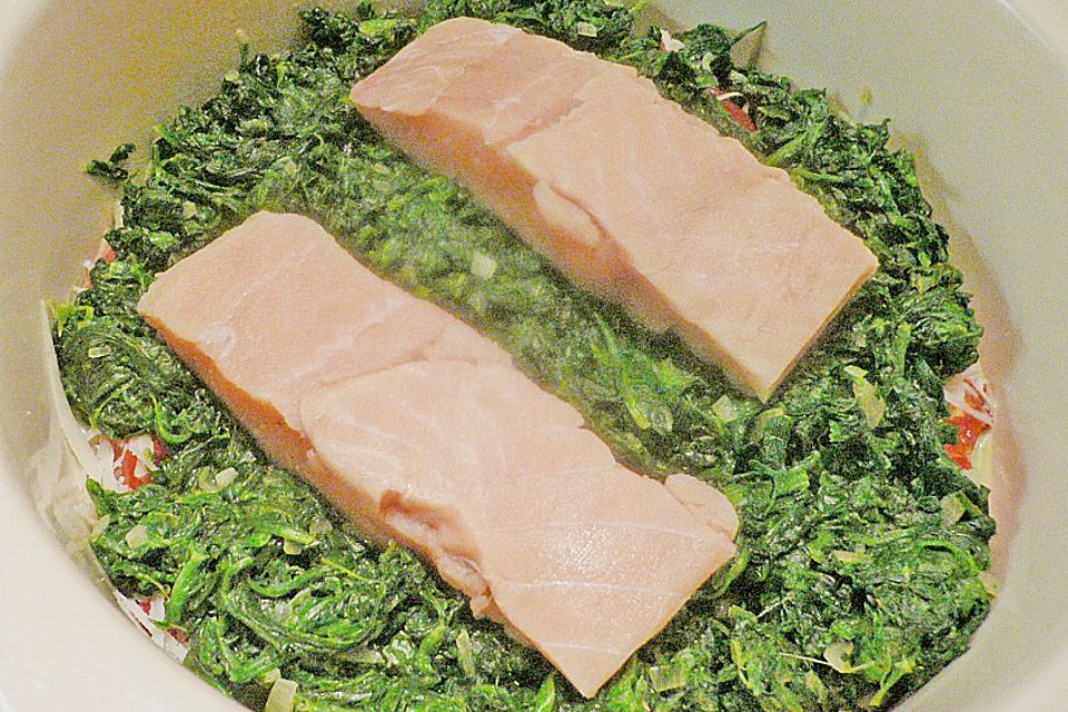 Lachs - Spinat - Auflauf