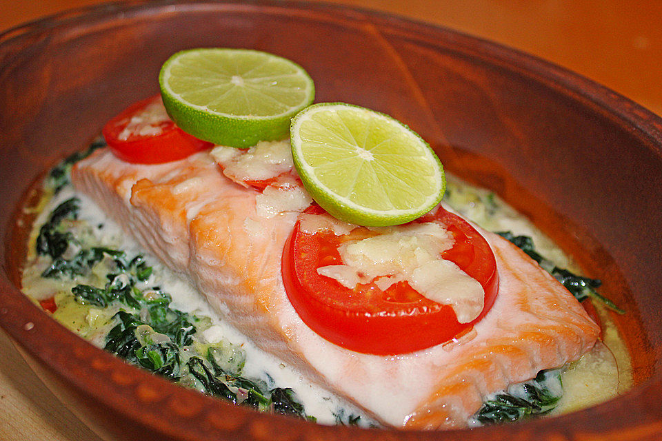 Lachs - Spinat - Auflauf