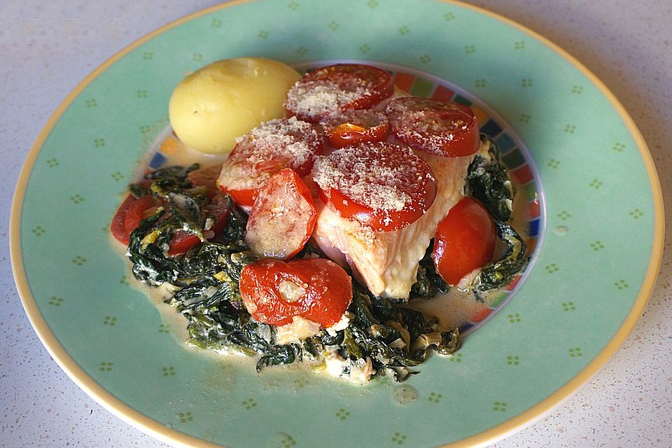 Lachs - Spinat - Auflauf