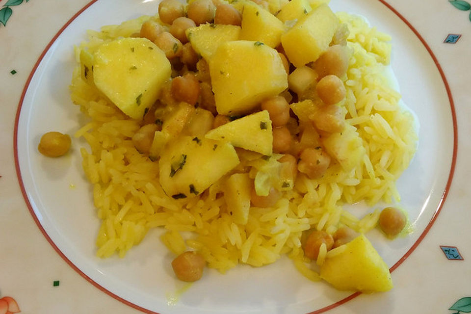 Apfel-Kichererbsen-Curry