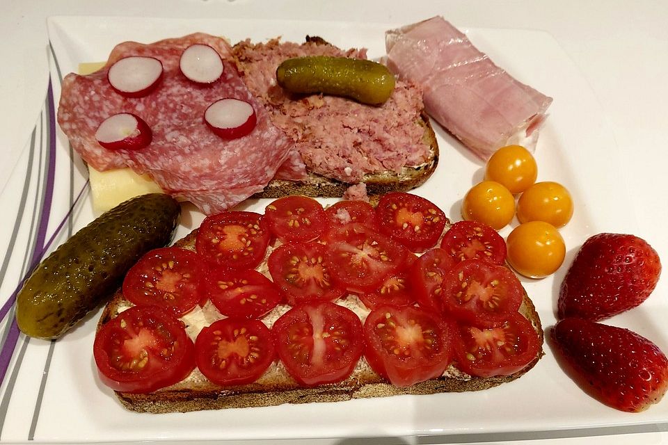 Röstbrot mit Tomaten