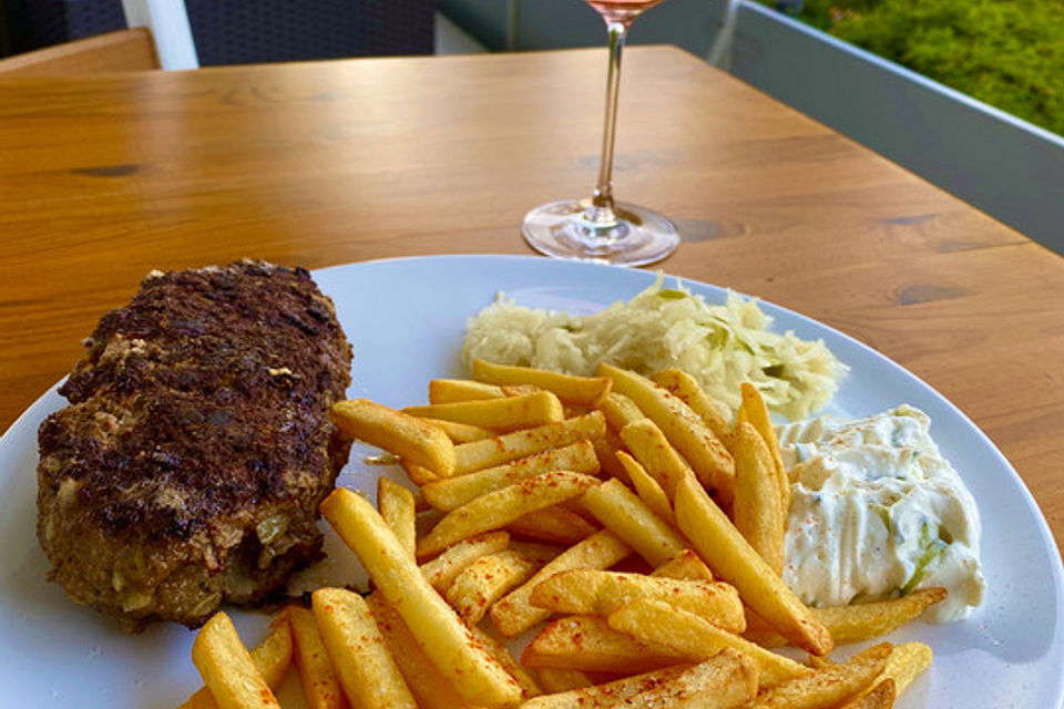 Beefsteaks mit Schafskäse