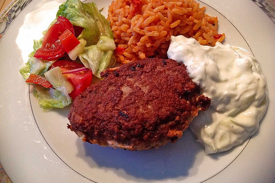 Beefsteaks mit Schafskäse