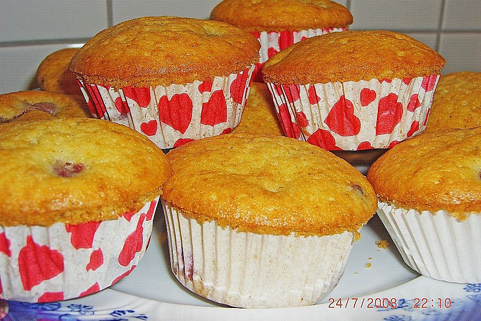 Saftige Kirschmuffins