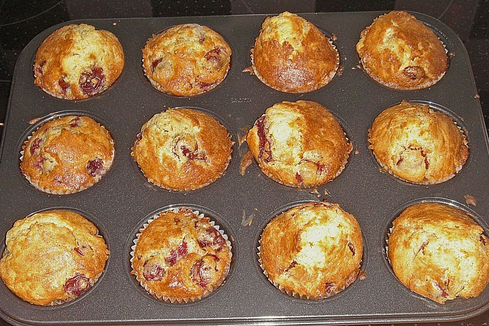 Saftige Kirschmuffins