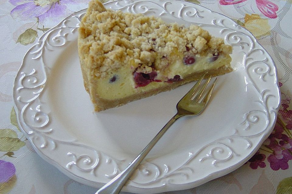 Quark - Kirschkuchen mit Streuseln