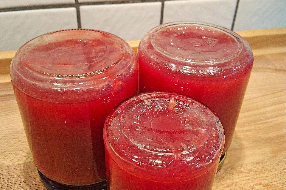 Pfirsich - Johannisbeer - Marmelade