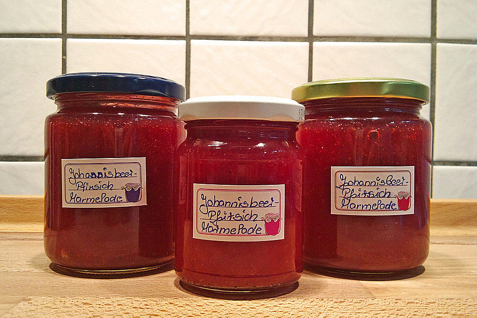 Pfirsich - Johannisbeer - Marmelade