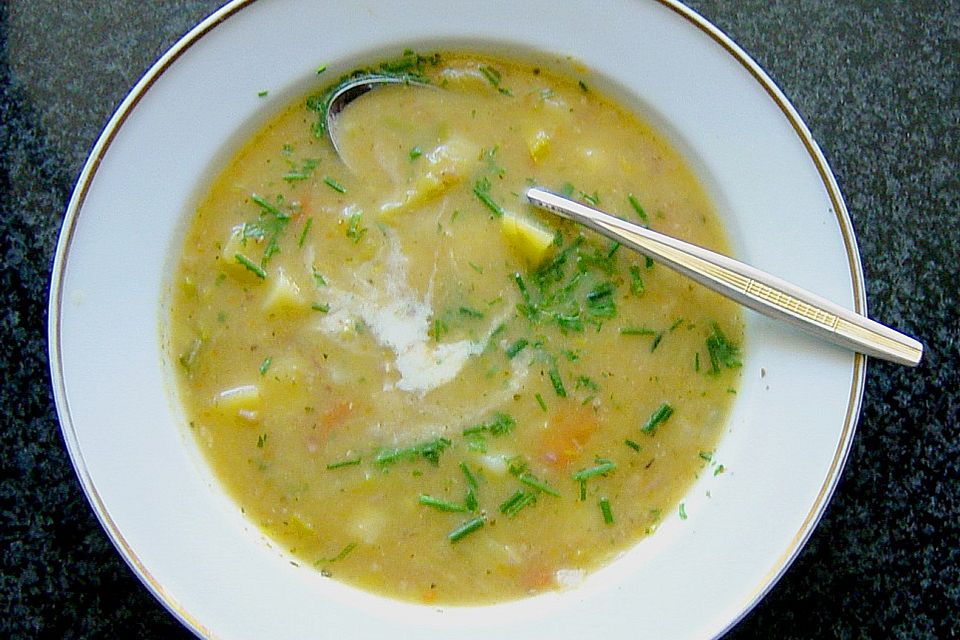 Kartoffel - Porreesuppe