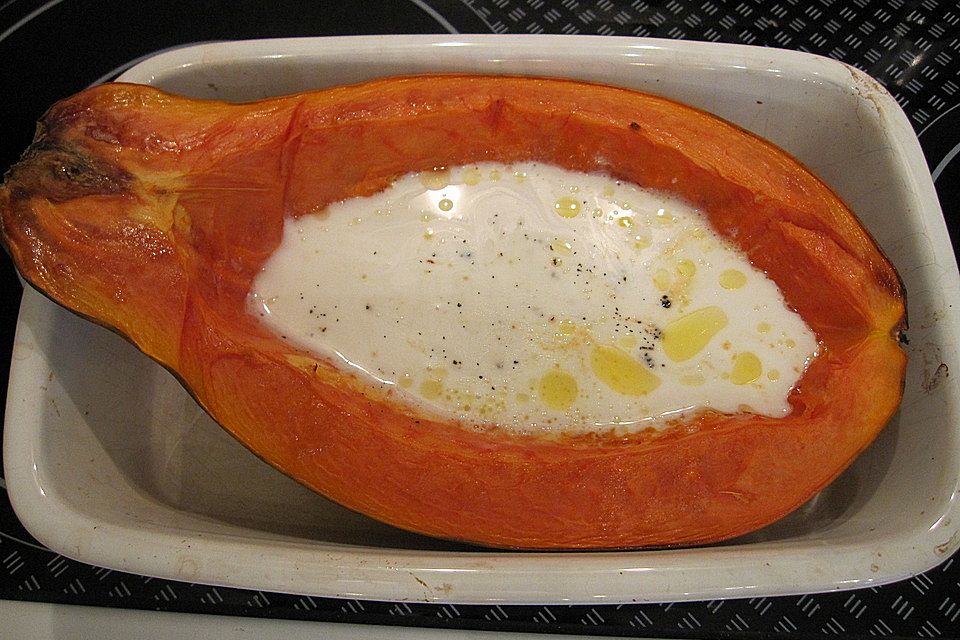 Papaya aus dem Ofen