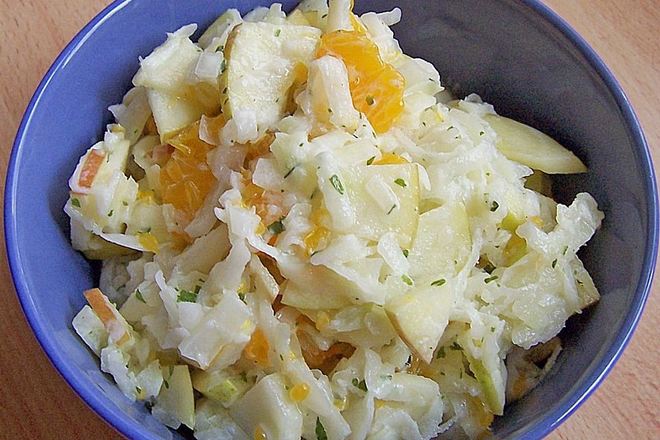 Kohlrabisalat mit Mandarinen