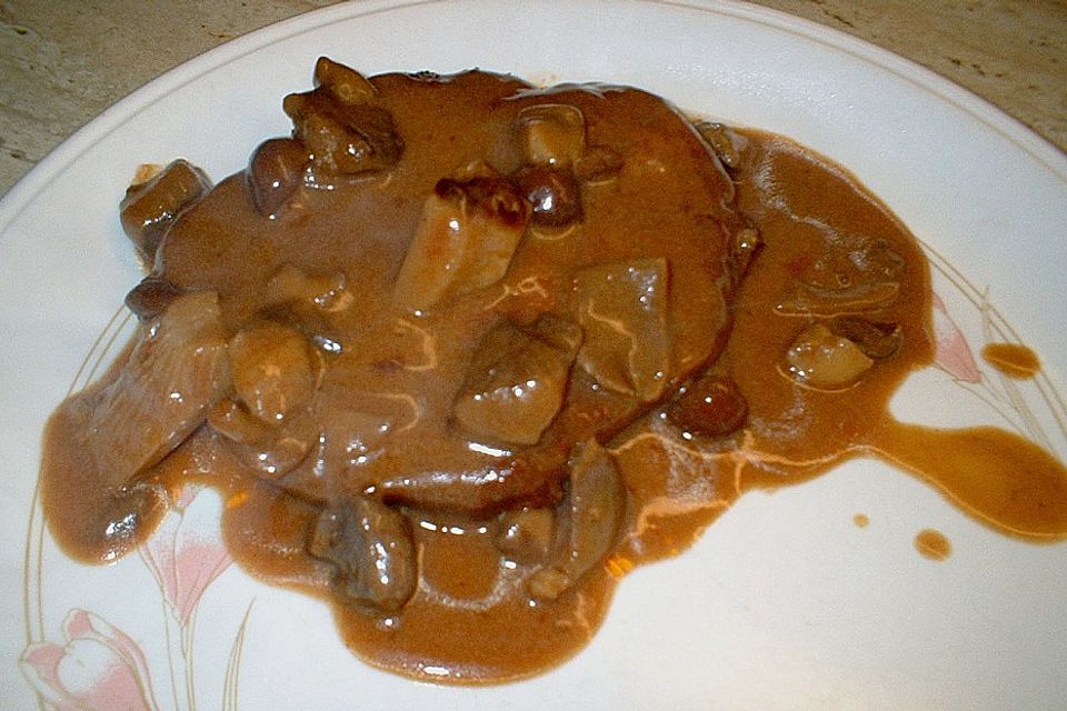 Steak mit Pilzsauce