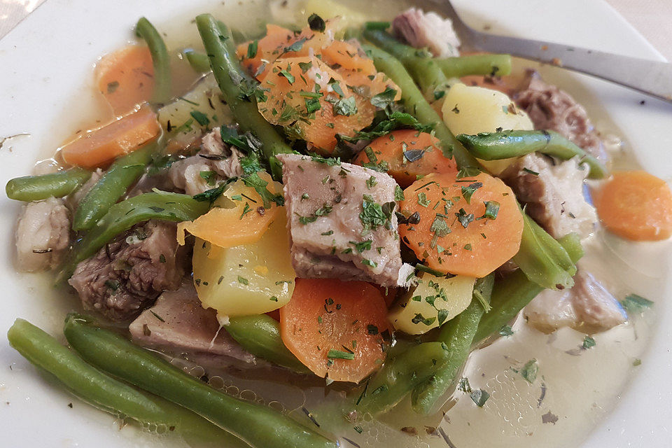 Hammelfleisch mit grünen Bohnen