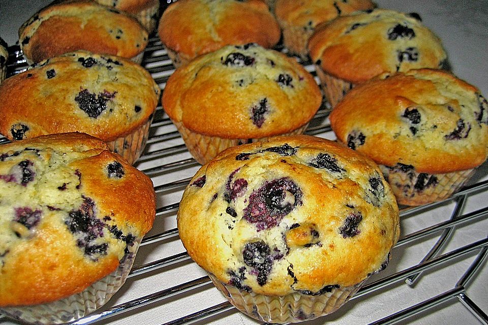 Mile high Blueberry Muffins