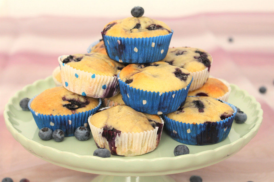 Mile high Blueberry Muffins