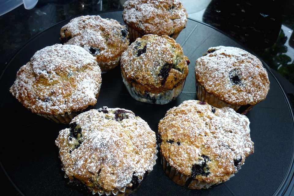 Mile high Blueberry Muffins