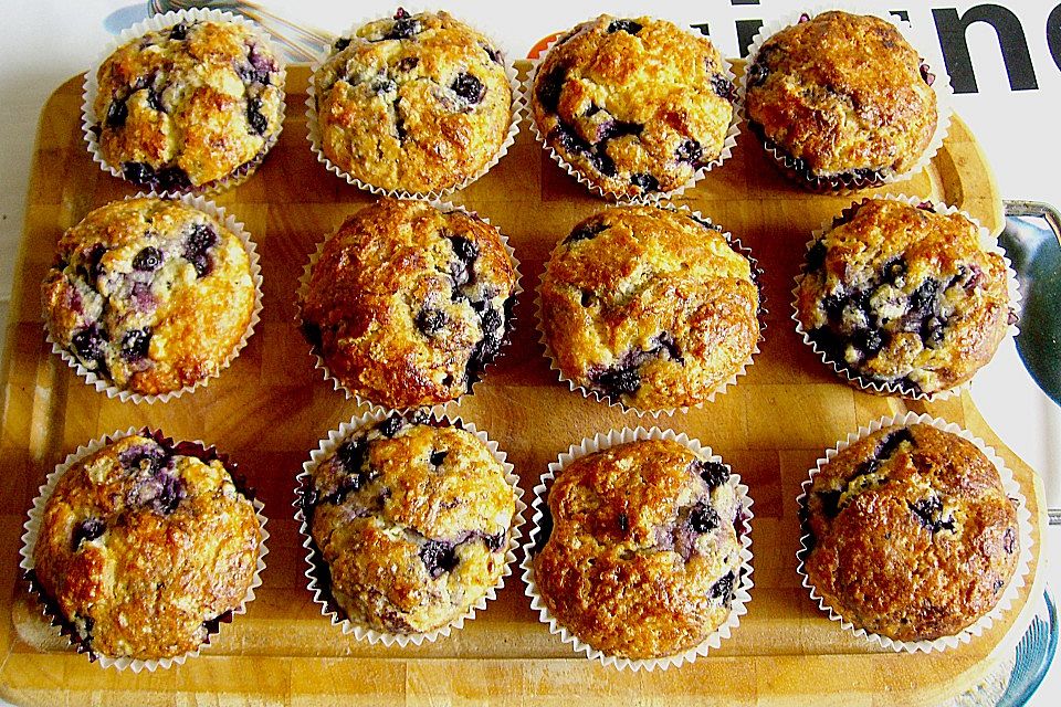 Mile high Blueberry Muffins