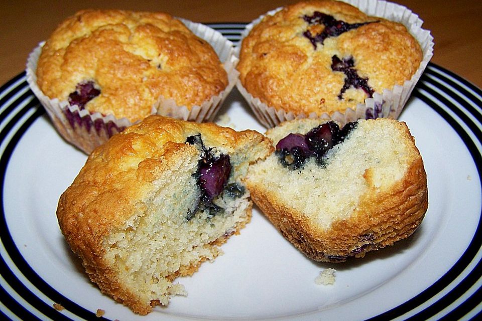 Mile high Blueberry Muffins