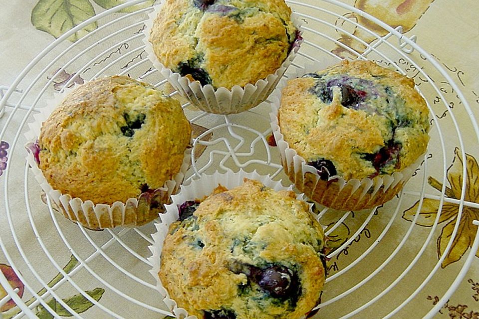 Mile high Blueberry Muffins