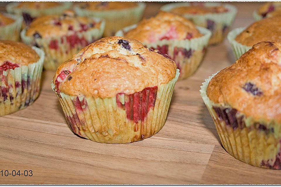 Mile high Blueberry Muffins