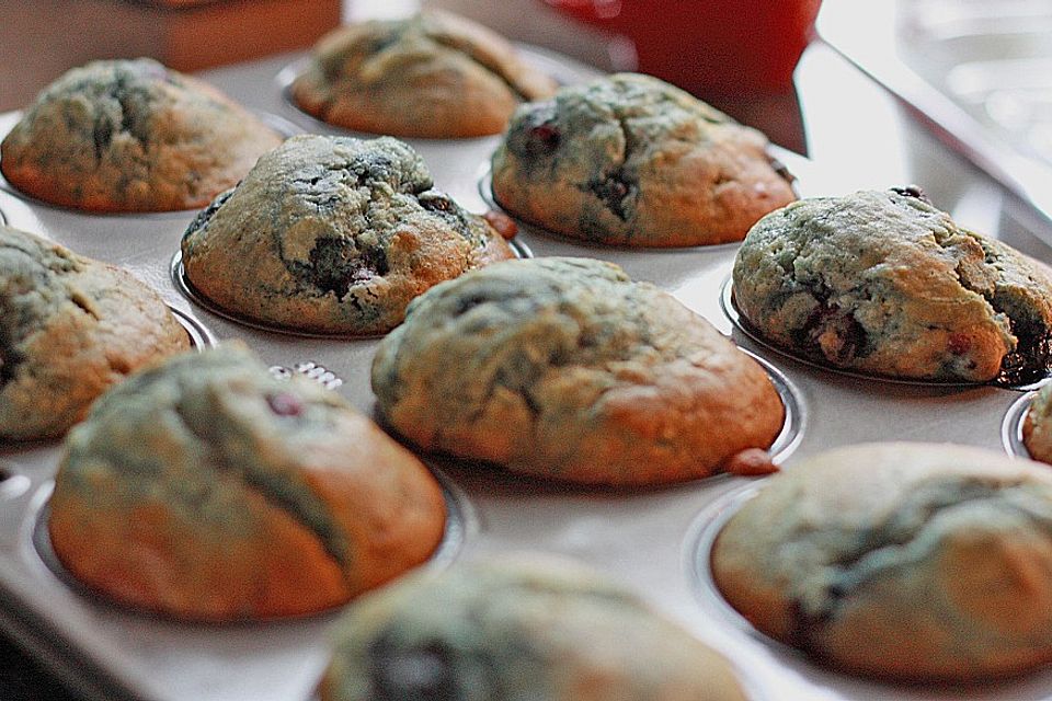 Mile high Blueberry Muffins