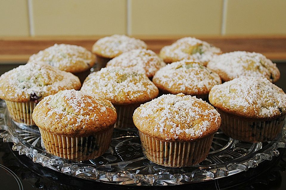 Mile high Blueberry Muffins