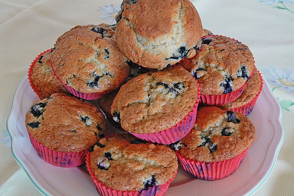 Mile high Blueberry Muffins