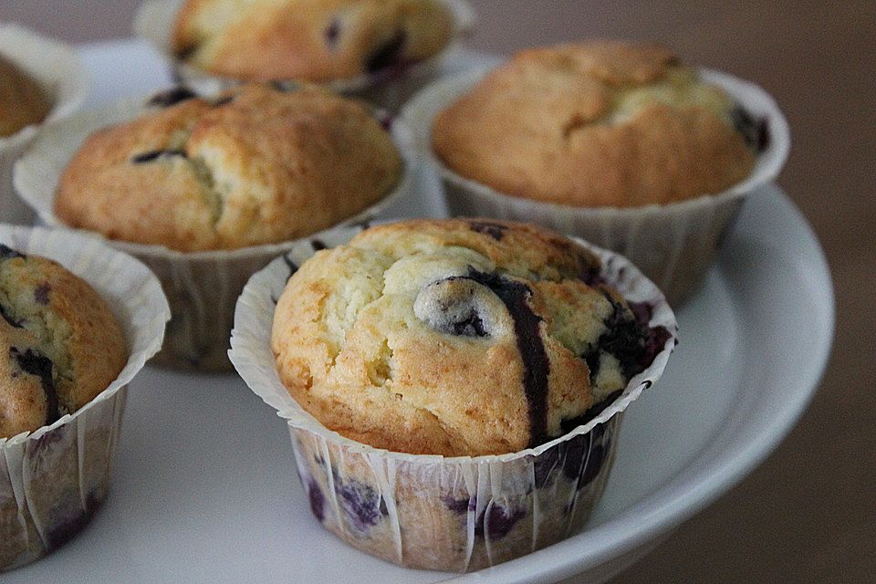 Mile high Blueberry Muffins