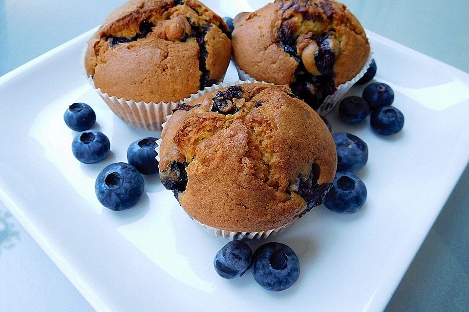 Mile high Blueberry Muffins