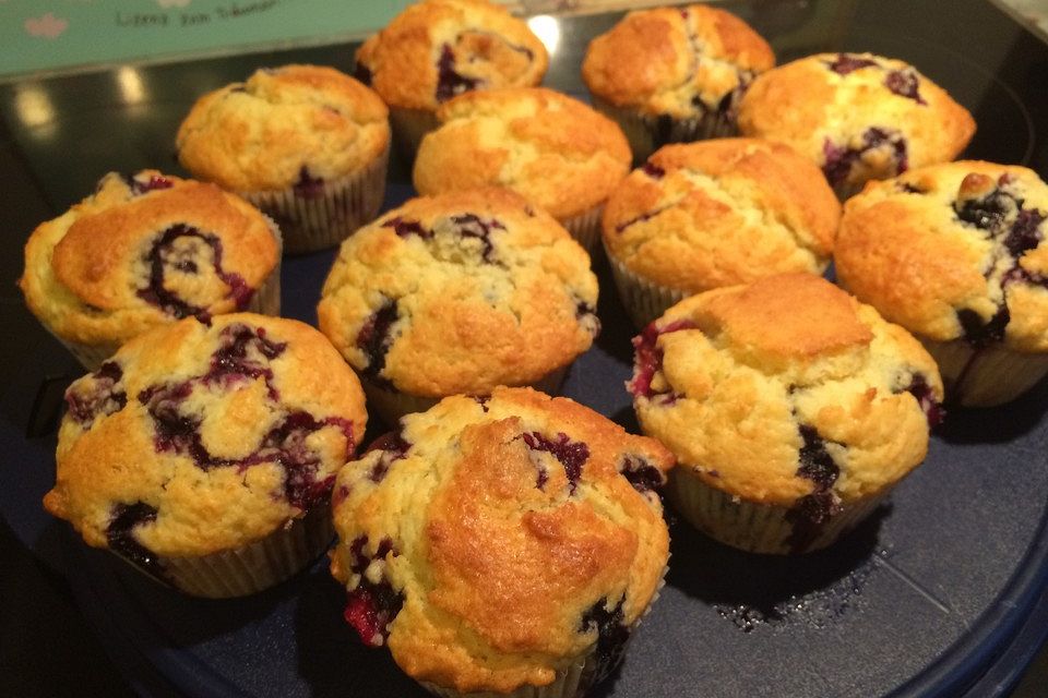 Mile high Blueberry Muffins