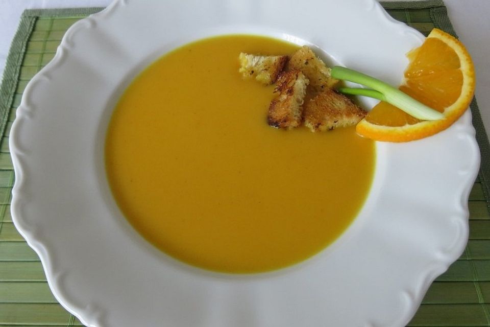 Kürbis - Orangencremesuppe