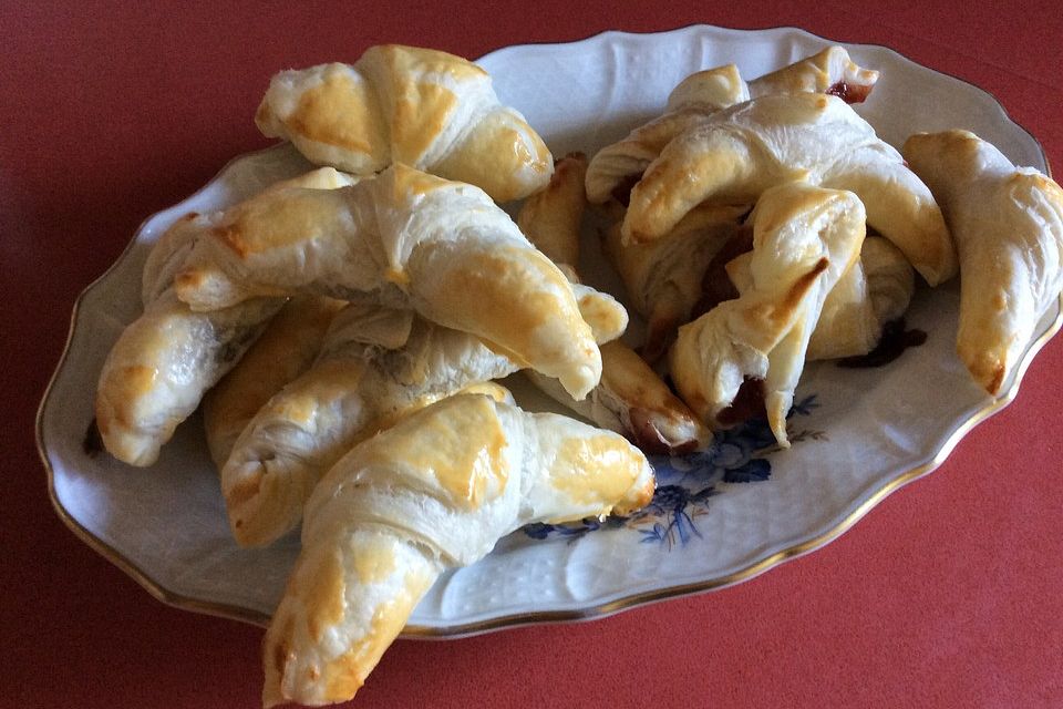 Gefüllte Schoko - Croissants