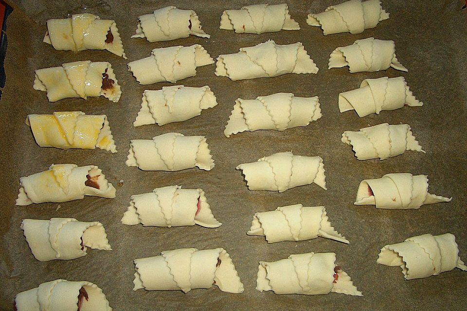 Gefüllte Schoko - Croissants