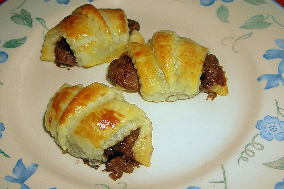 Gefüllte Schoko - Croissants