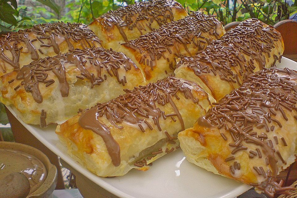 Gefüllte Schoko - Croissants