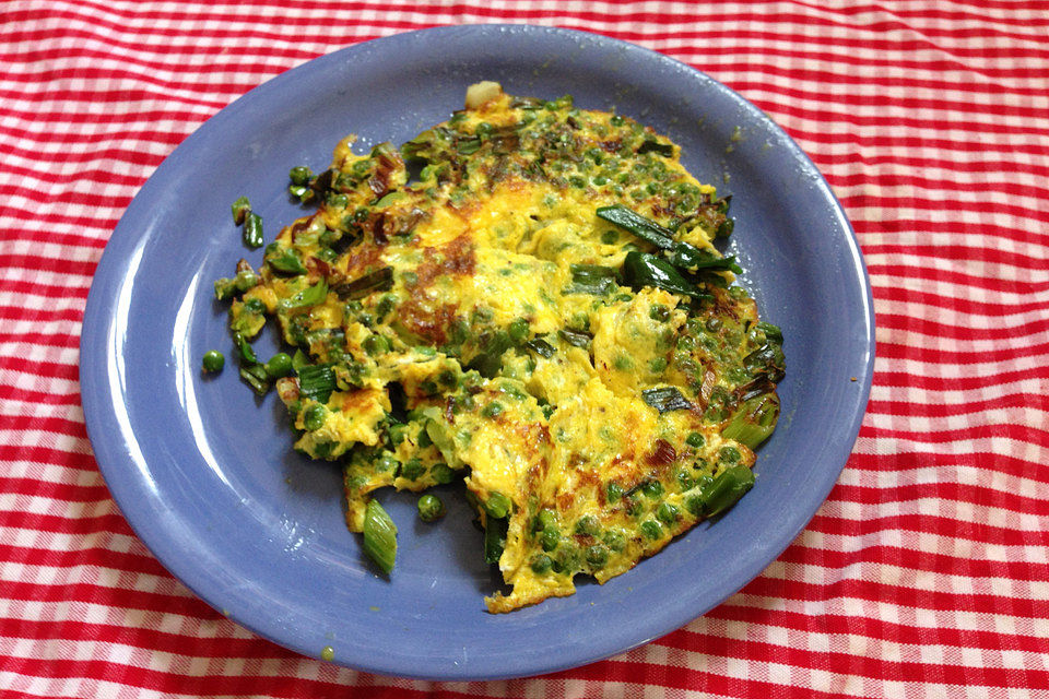 Frittata mit Erbsen