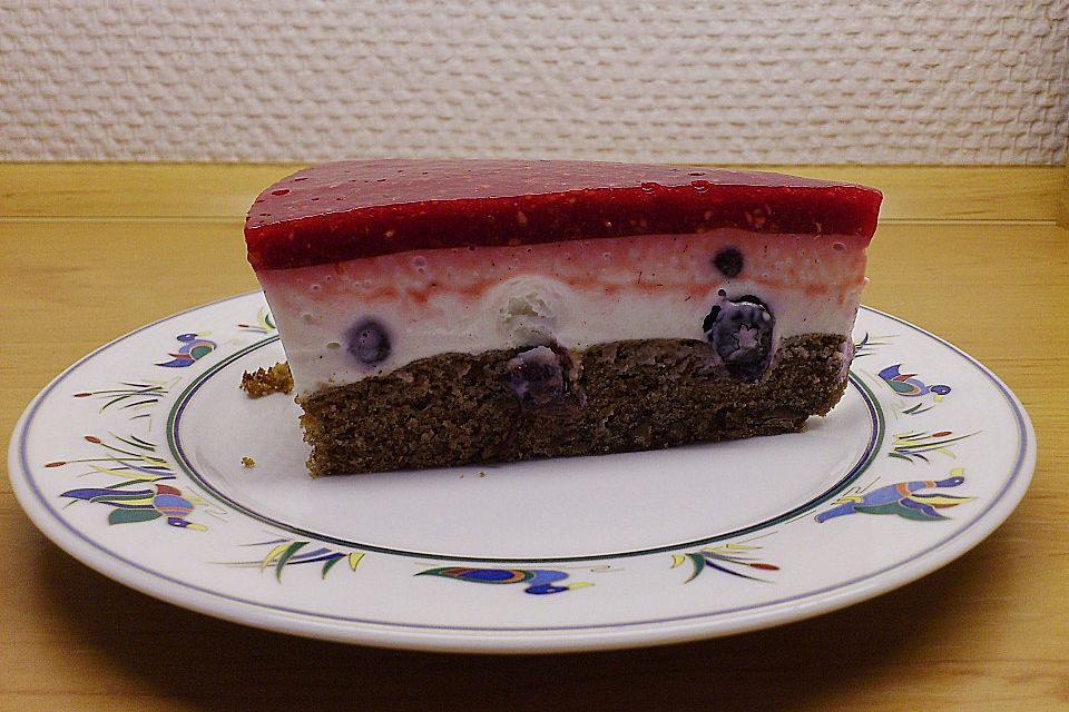 Quarktorte mit Himbeeren