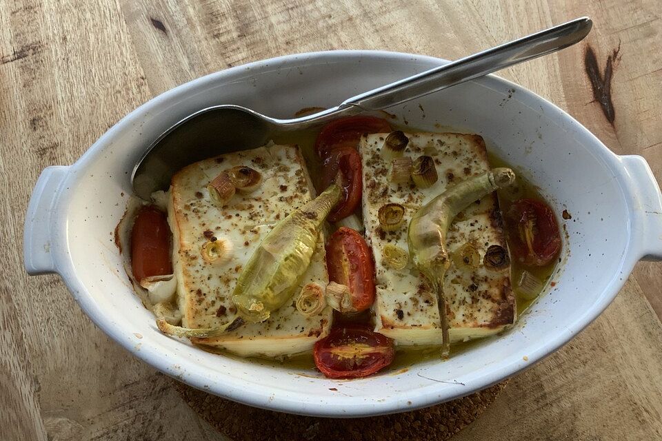 Gebackener Schafskäse