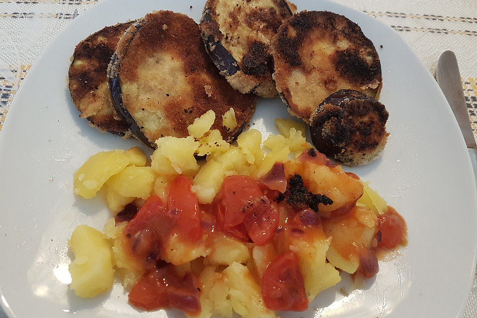 Gebratene Auberginen - Schnitzel