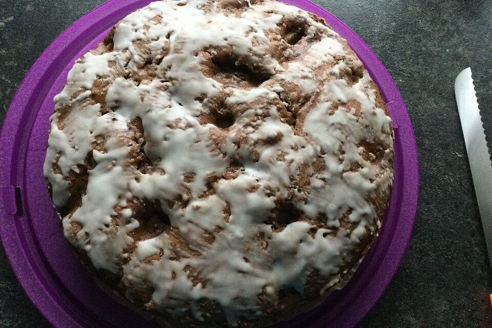 Gedeckter Birnenkuchen