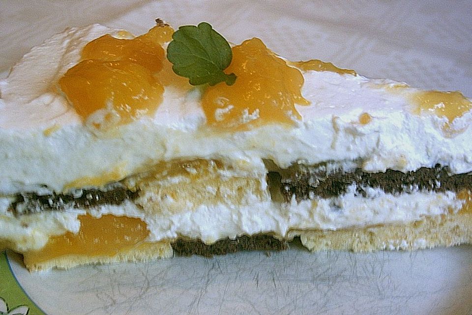 Quark - Mohn - Mango - Torte