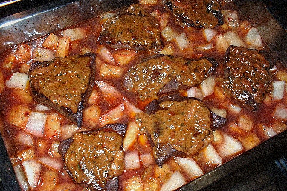 Filetsteaks mit Früchten