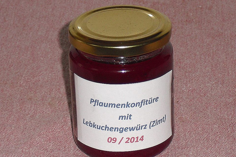 Pflaumenkonfitüre mit Lebkuchengewürz