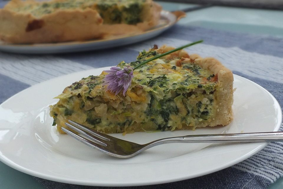 Grünkohl-Quiche