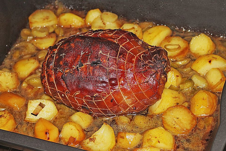 Schweinerollbraten in Biersauce