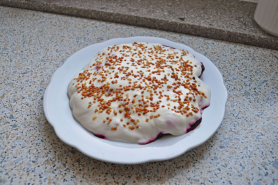 Fantakuchen mit Pflaumenmus-Schmand