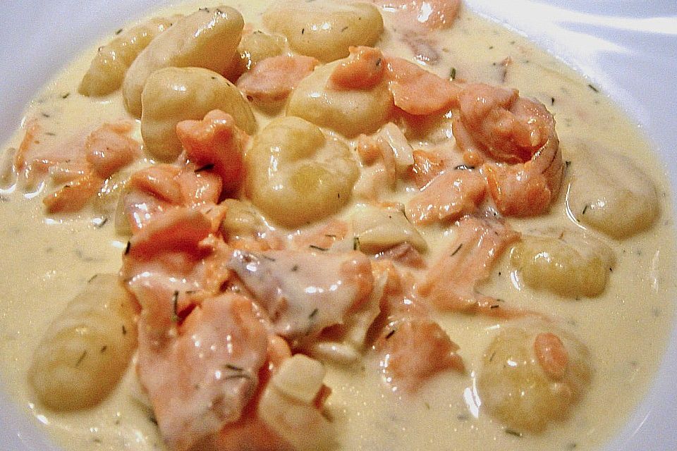 Lachs mit Gnocchi