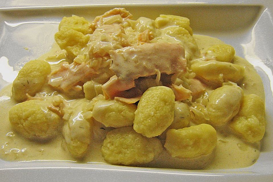 Lachs mit Gnocchi